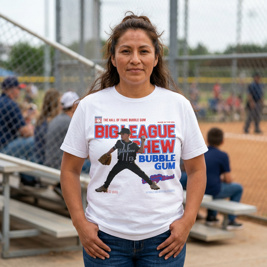 Customizable Retro Baseball Bubble Gum Design Tee
