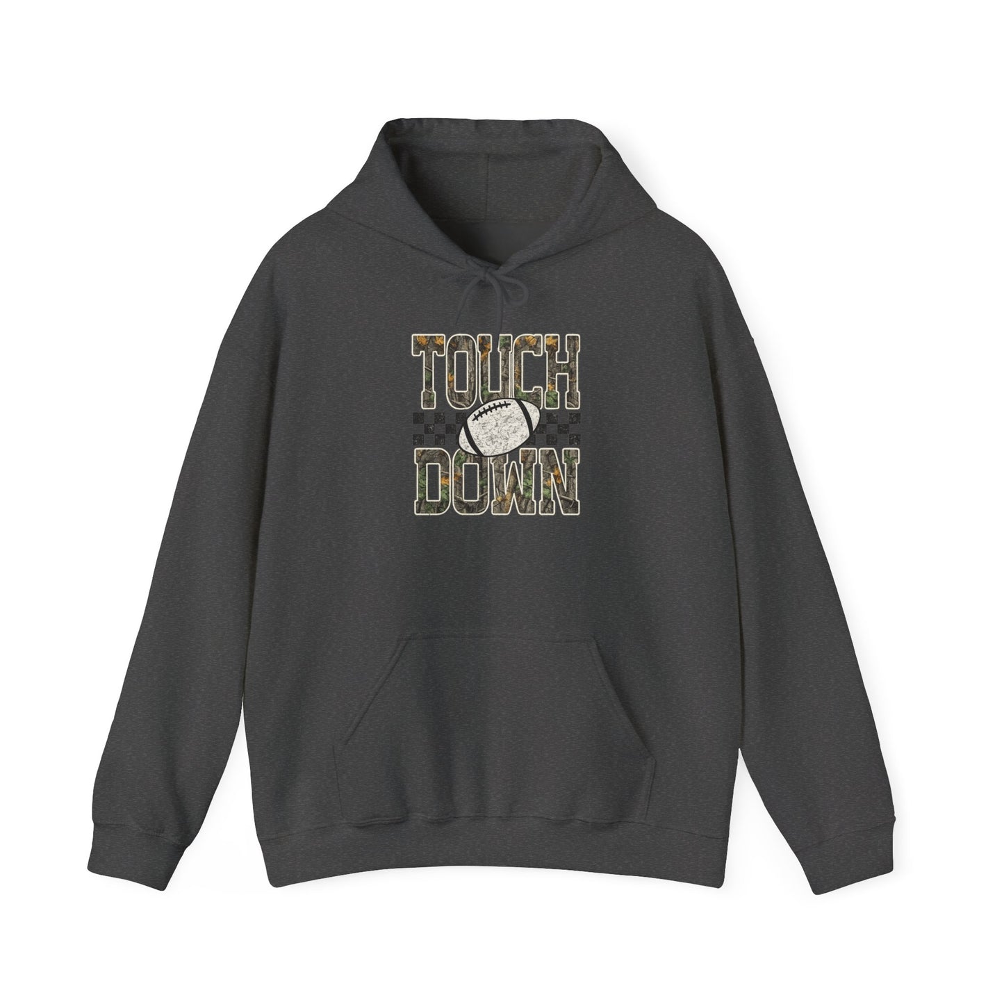 Touchdown Football Hoodie – Checkerboard Vintage Grunge Crew Sweatshirt
