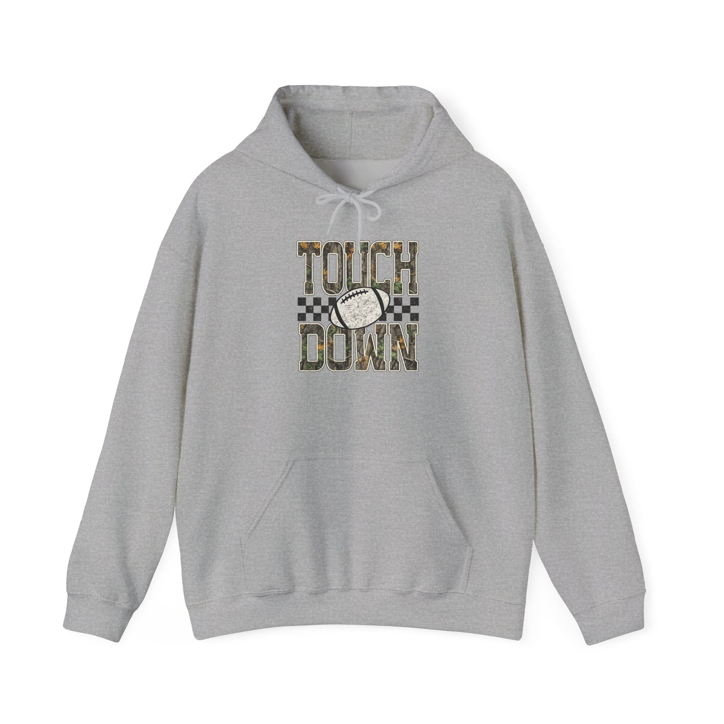 Touchdown Football Hoodie – Checkerboard Vintage Grunge Crew Sweatshirt