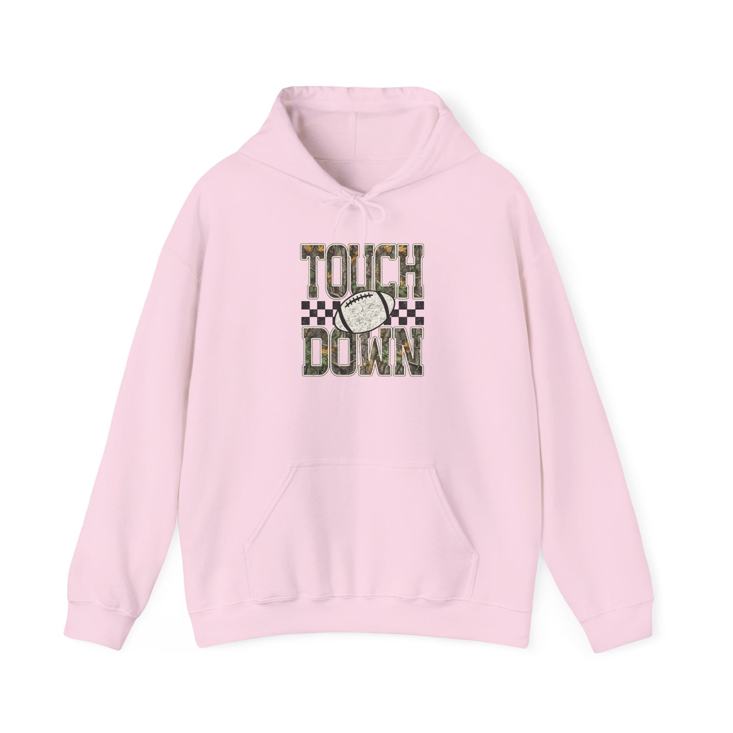 Touchdown Football Hoodie – Checkerboard Vintage Grunge Crew Sweatshirt