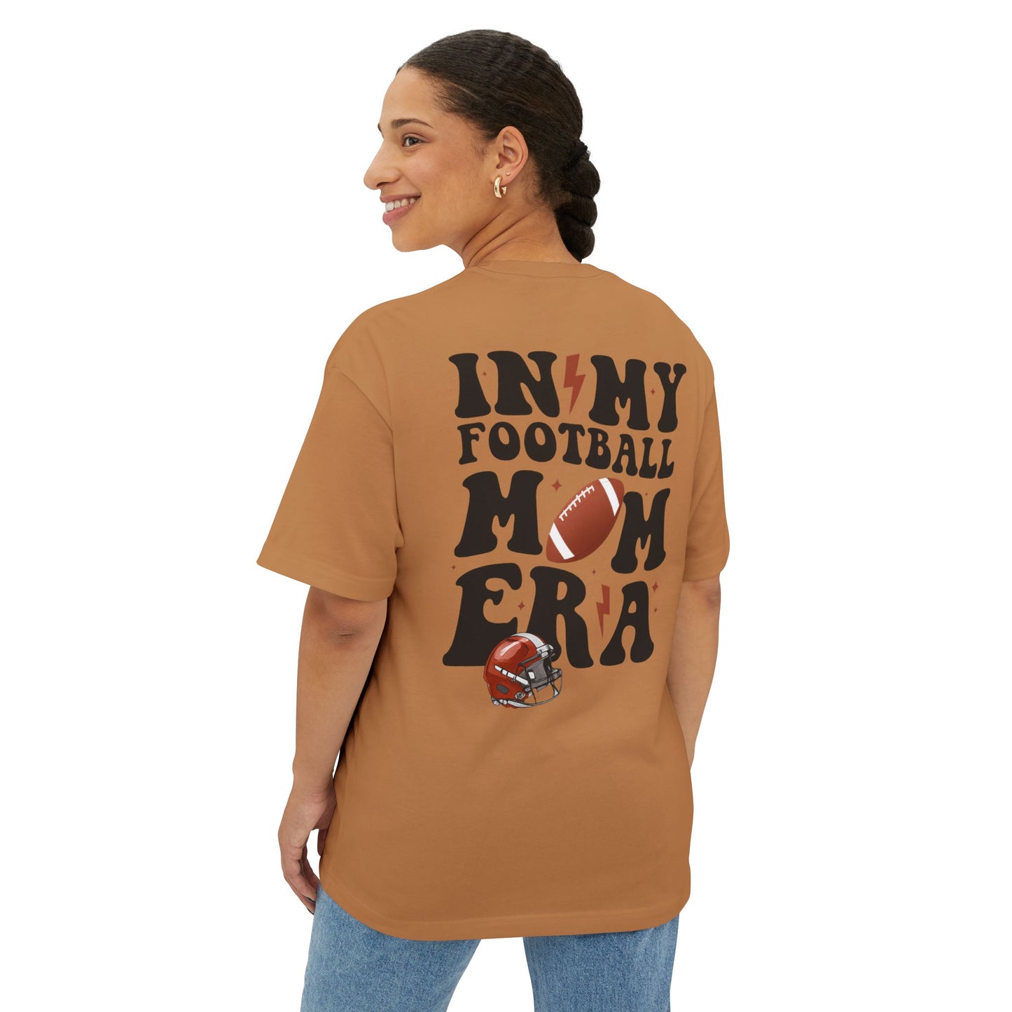 In MyFootball Mom Era Oversized Boxy Tee