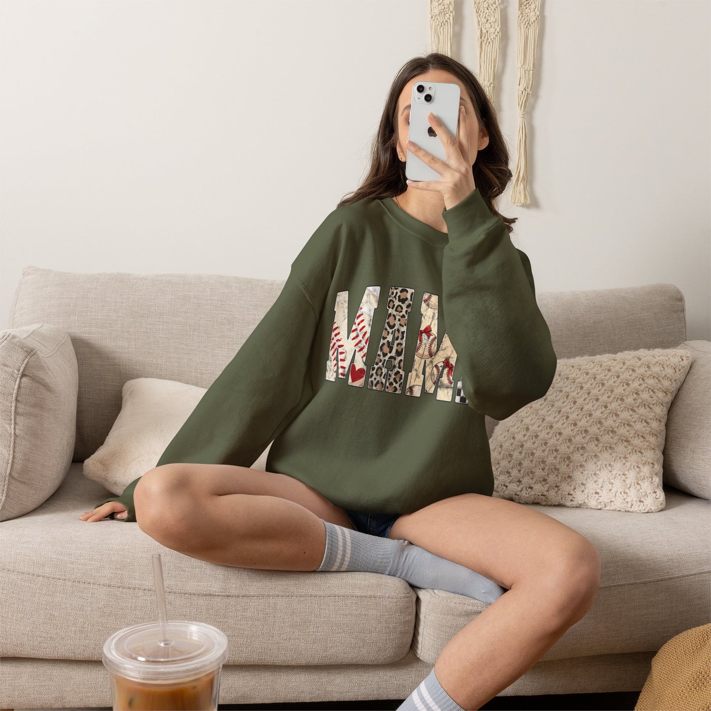 Baseball Mama Crew Neck Sweater