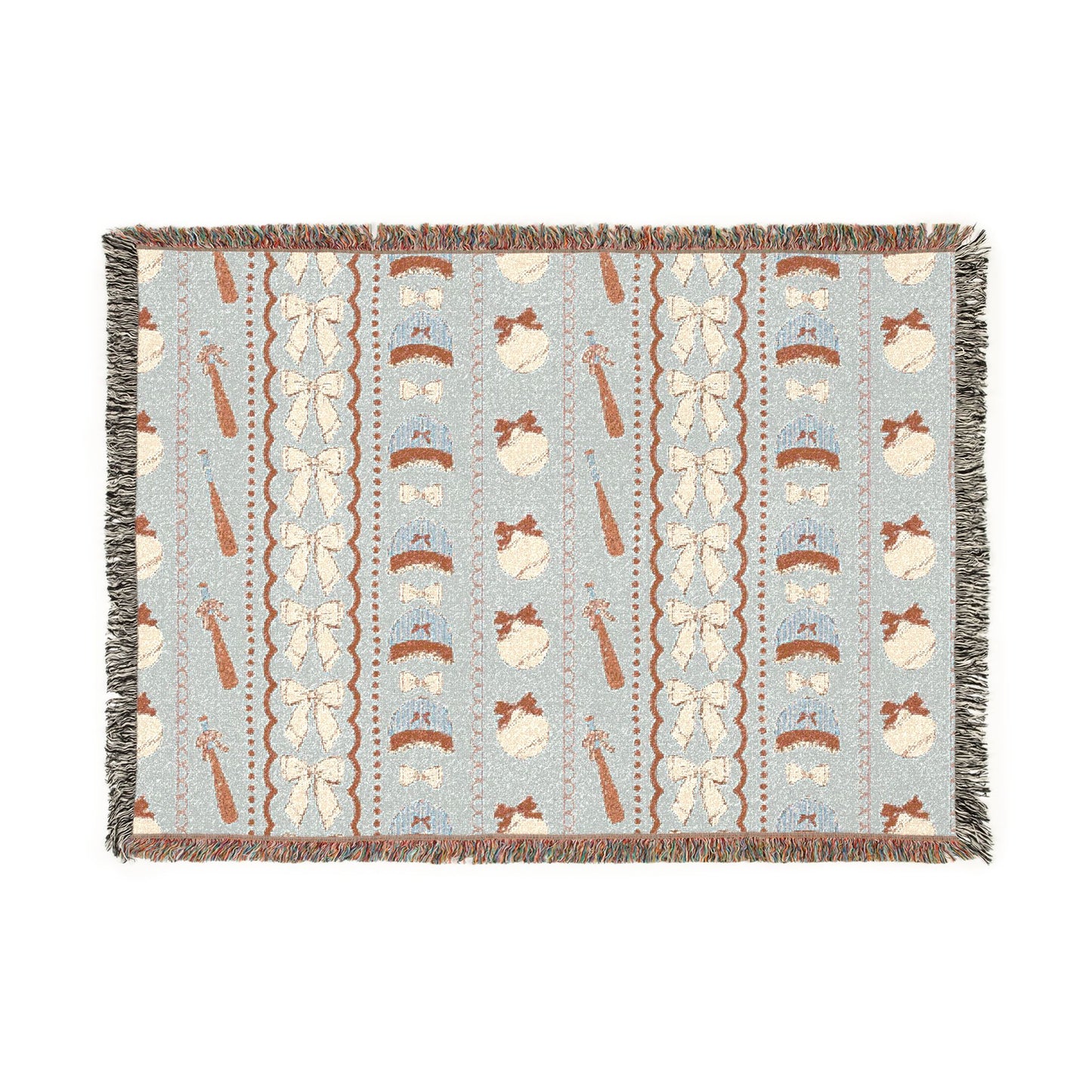 Coquette Baseball Woven Throw Blanket