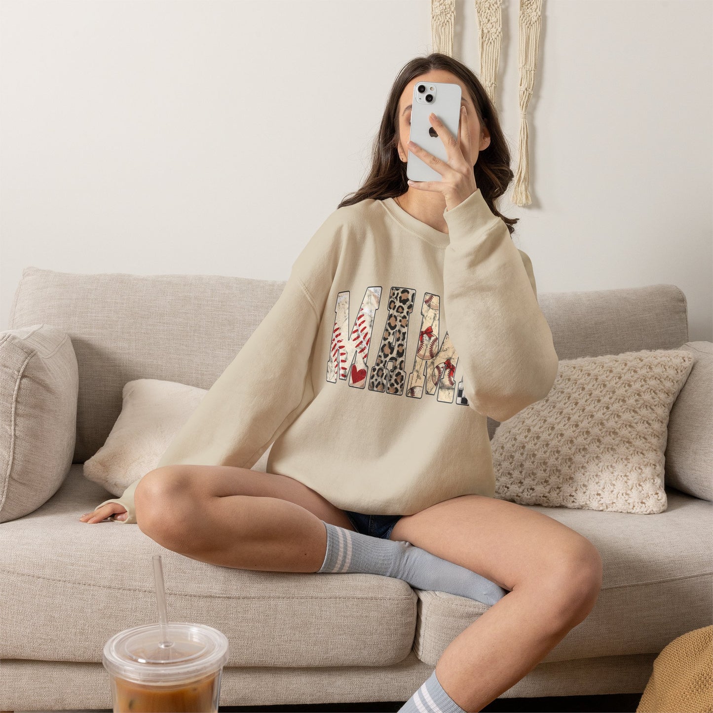 Baseball Mama Crew Neck Sweater