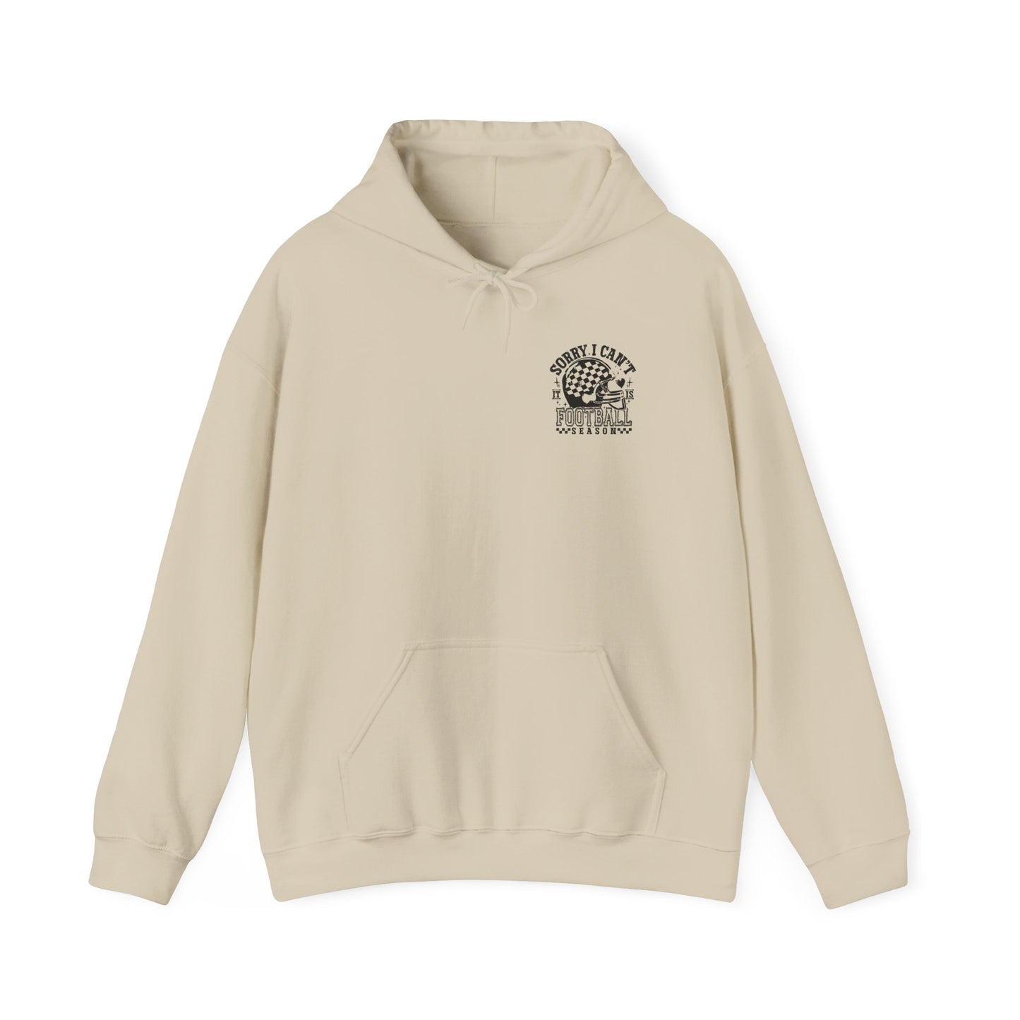 Sorry I Can't—Football Hoodie | Vintage Helmet Graphic Pullover