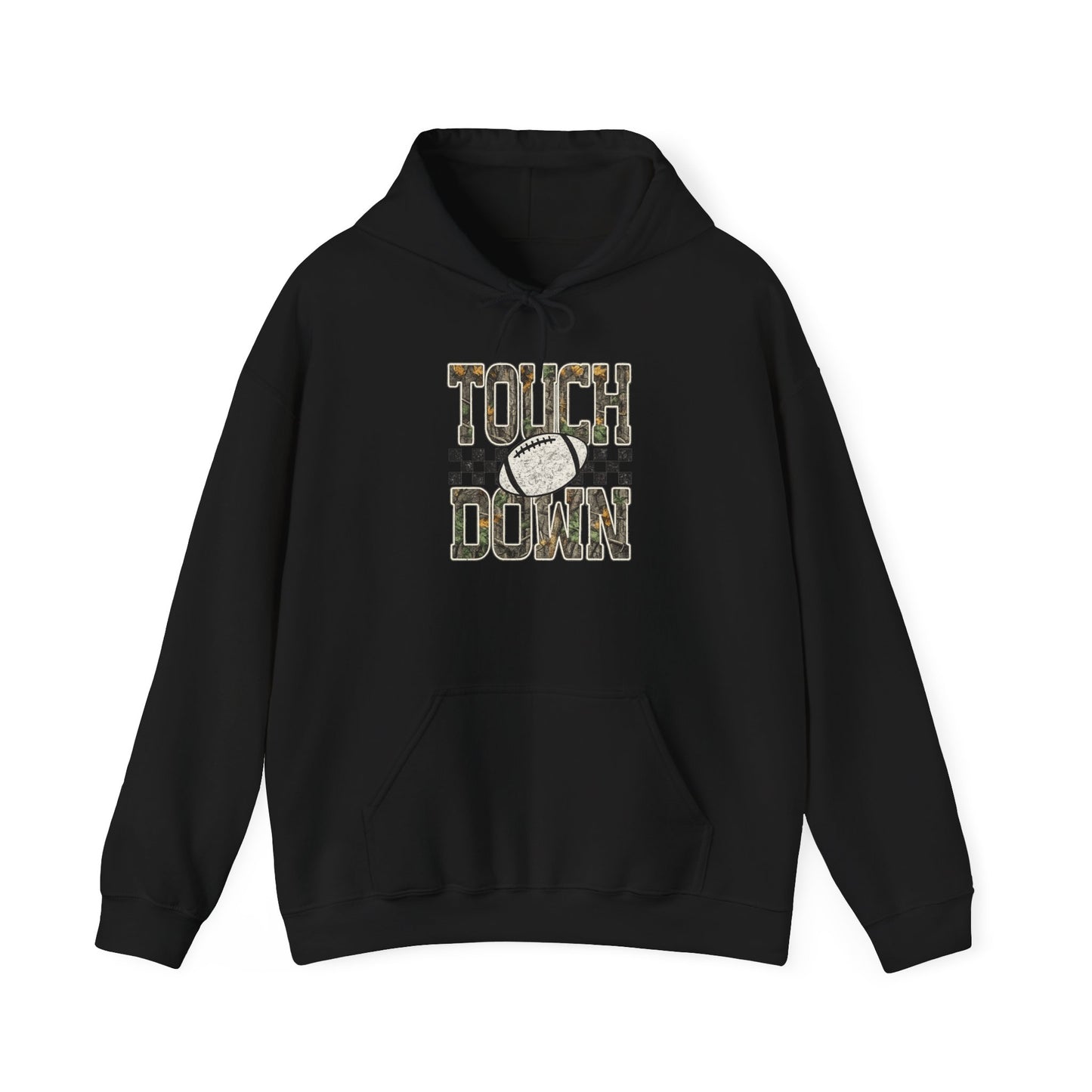 Touchdown Football Hoodie – Checkerboard Vintage Grunge Crew Sweatshirt