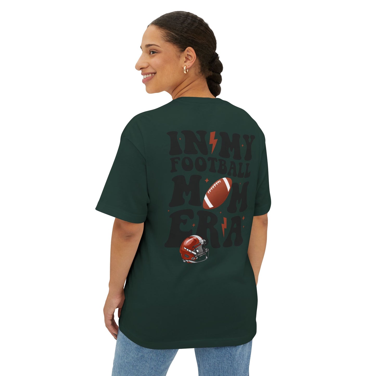 In MyFootball Mom Era Oversized Boxy Tee