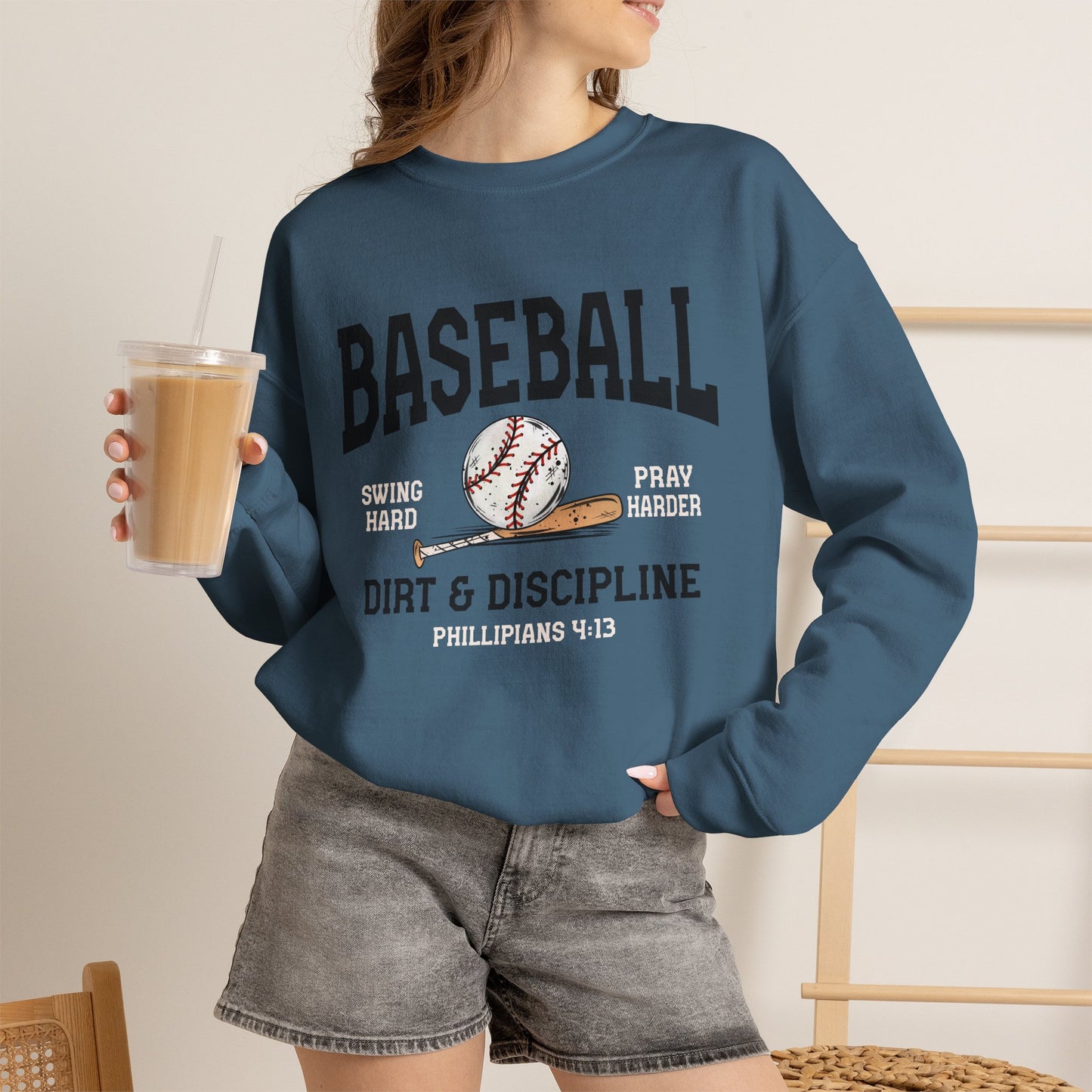 Baseball Dirt & Discipline Crewneck Sweatshirt