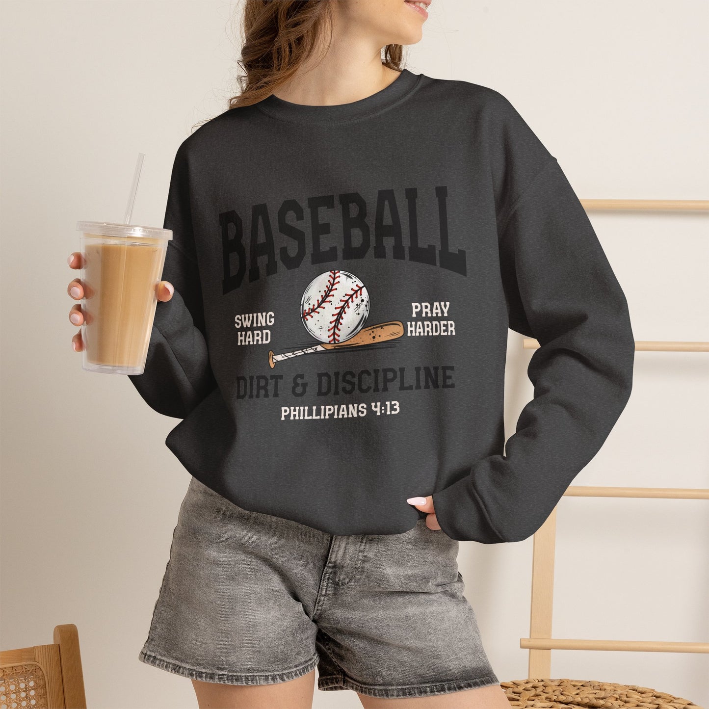 Baseball Dirt & Discipline Crewneck Sweatshirt
