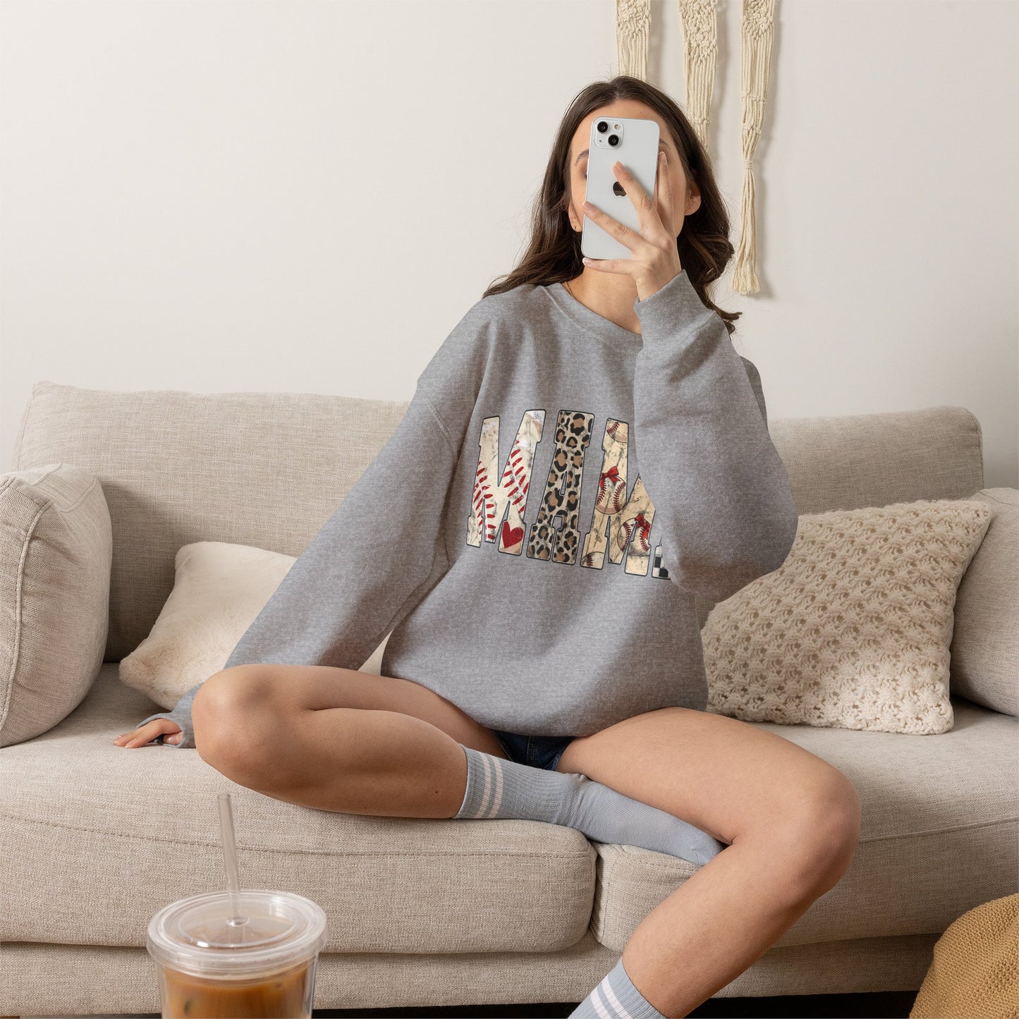Baseball Mama Crew Neck Sweater