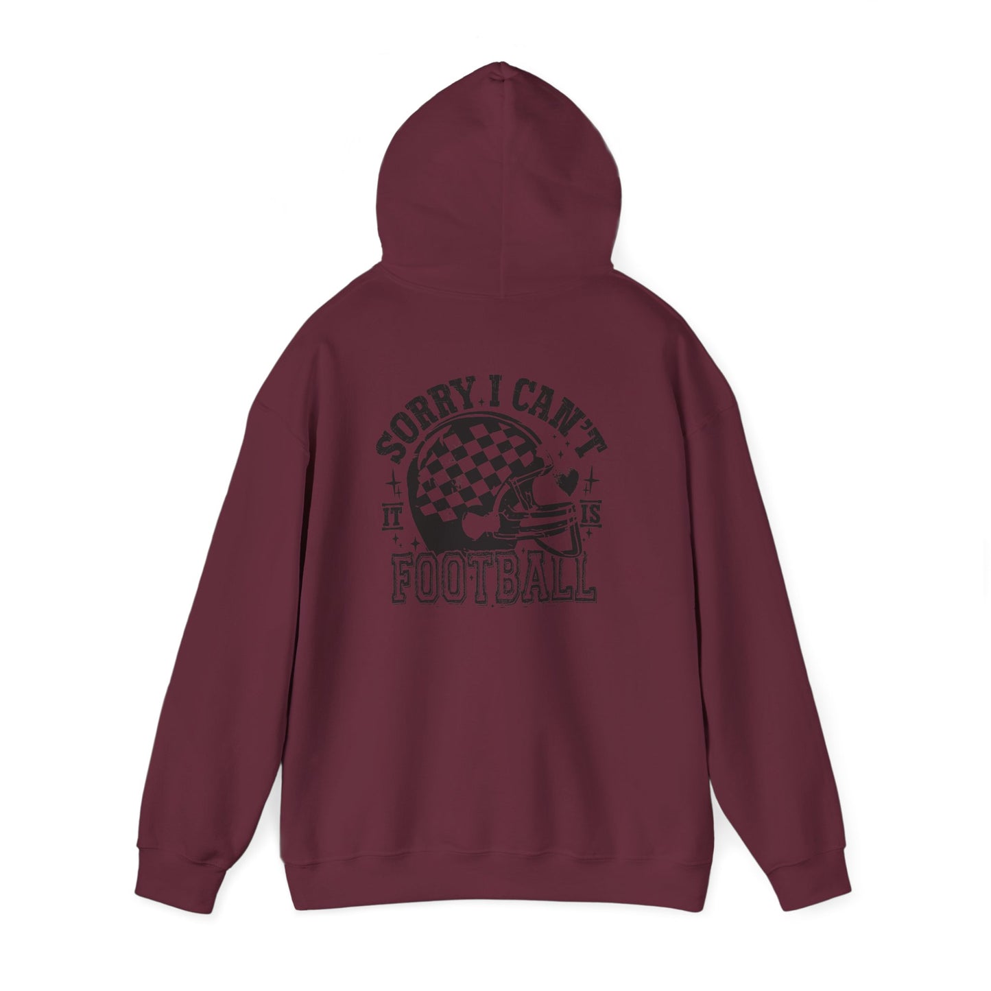 Sorry I Can't—Football Hoodie | Vintage Helmet Graphic Pullover