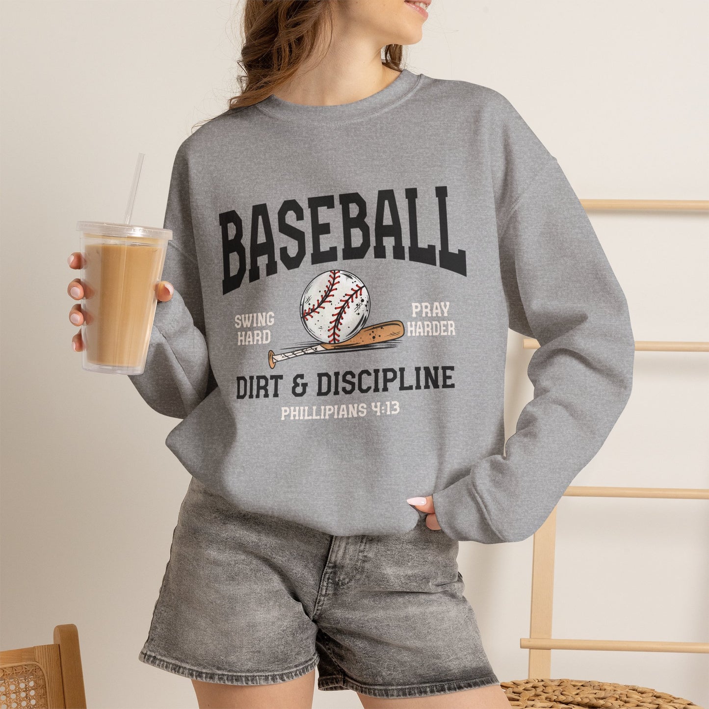 Baseball Dirt & Discipline Crewneck Sweatshirt
