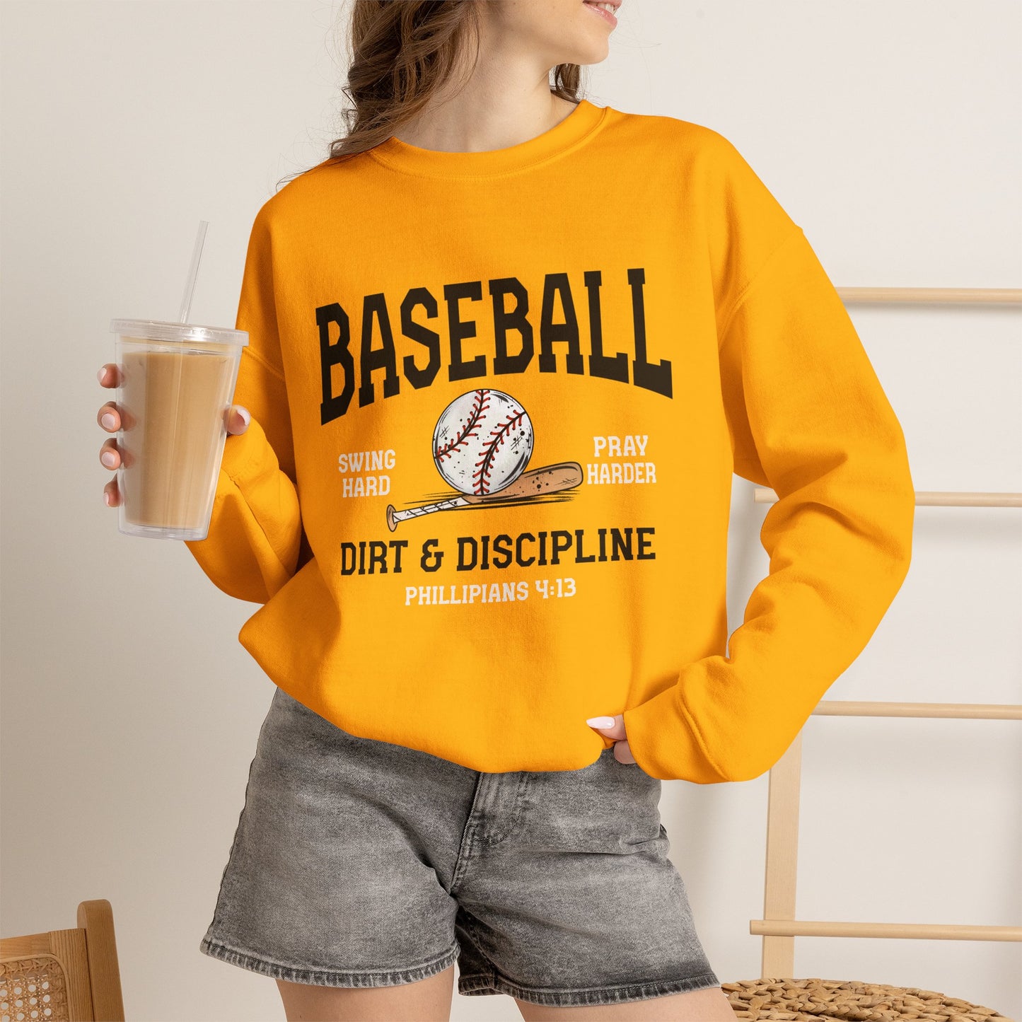 Baseball Dirt & Discipline Crewneck Sweatshirt