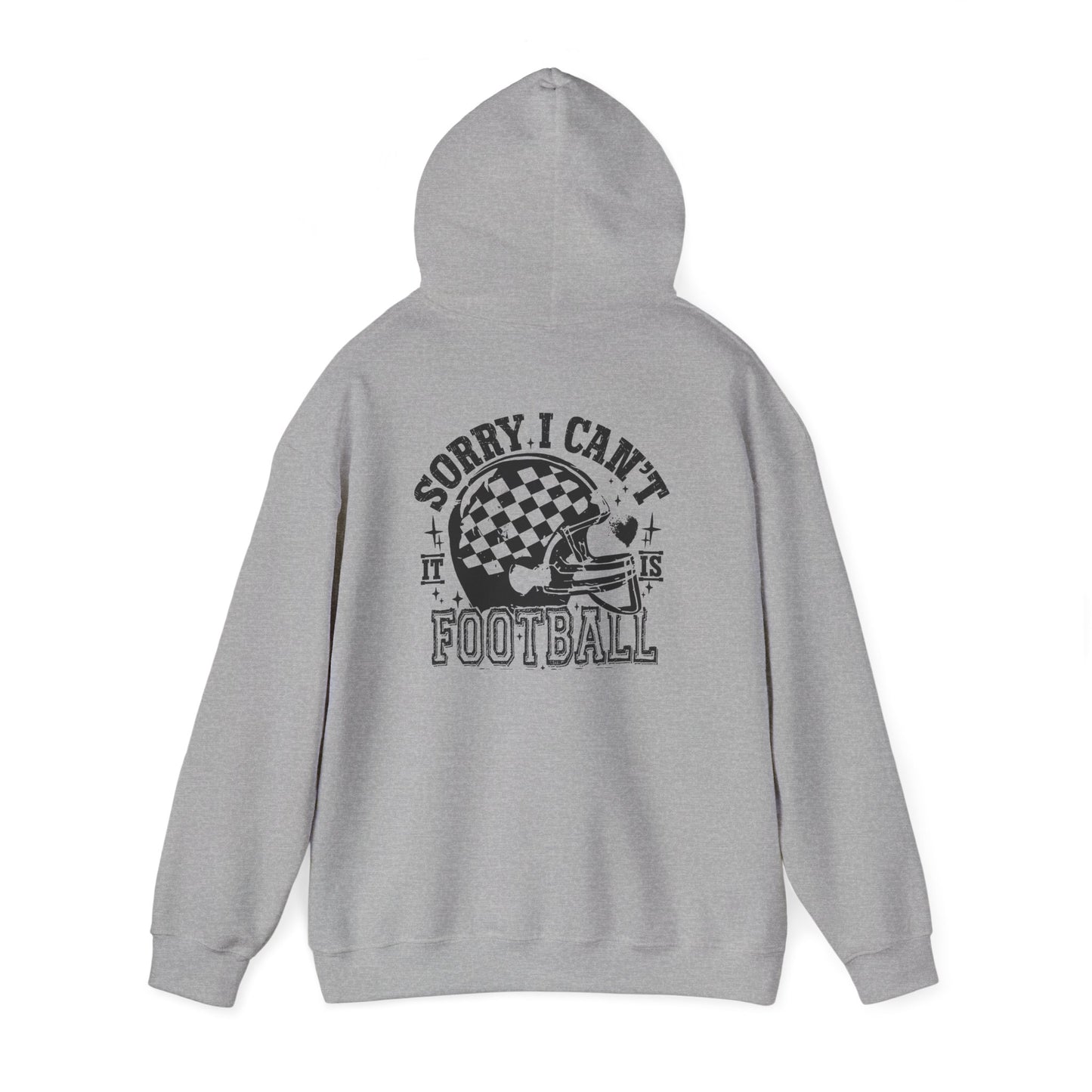 Sorry I Can't—Football Hoodie | Vintage Helmet Graphic Pullover