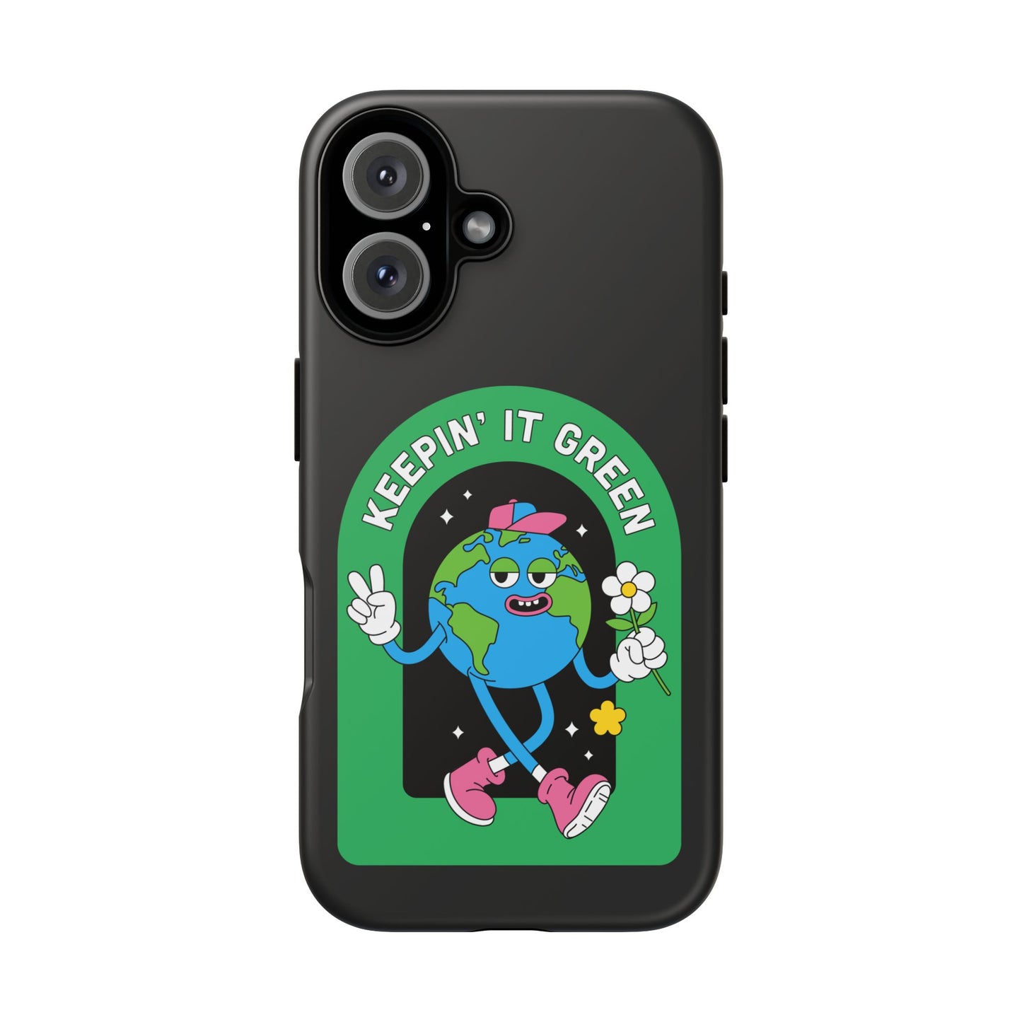Phone Case — "Keepin' It Green" Earth Graphic Eco-Friendly Design