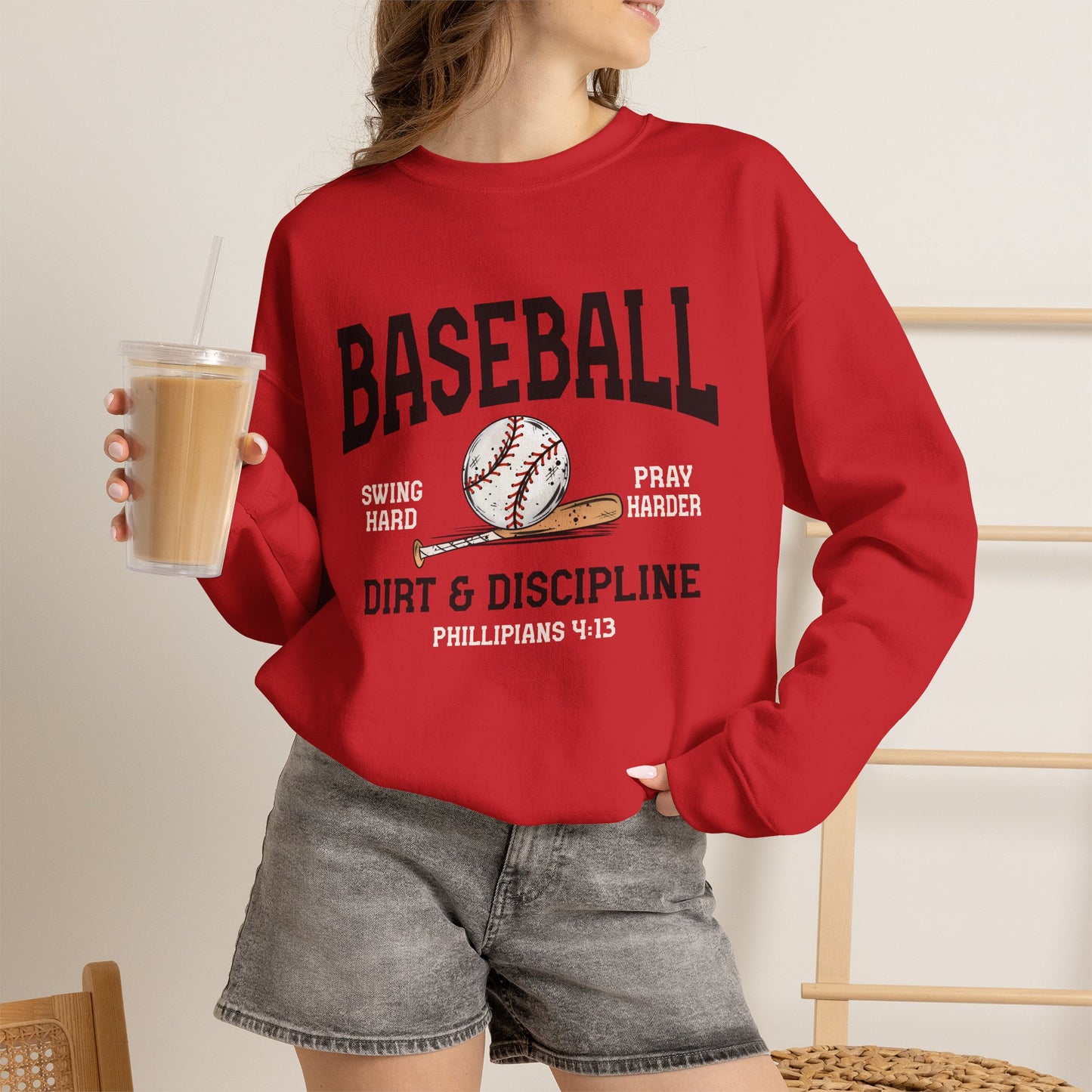 Baseball Dirt & Discipline Crewneck Sweatshirt