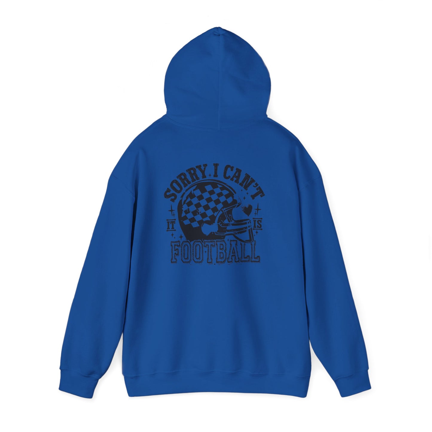 Sorry I Can't—Football Hoodie | Vintage Helmet Graphic Pullover