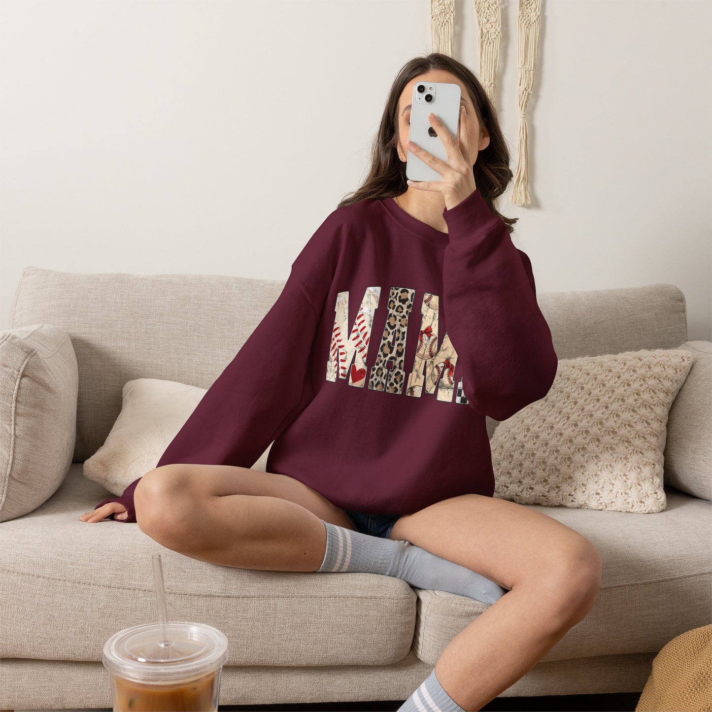 Baseball Mama Crew Neck Sweater