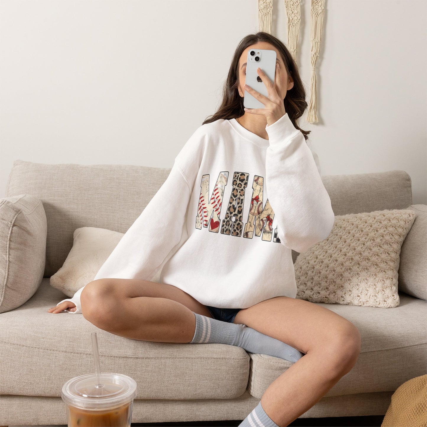 Baseball Mama Crew Neck Sweater