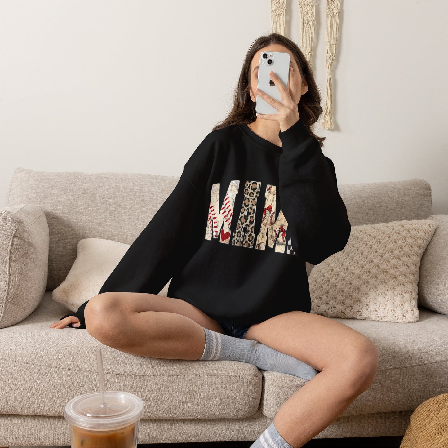 Baseball Mama Crew Neck Sweater
