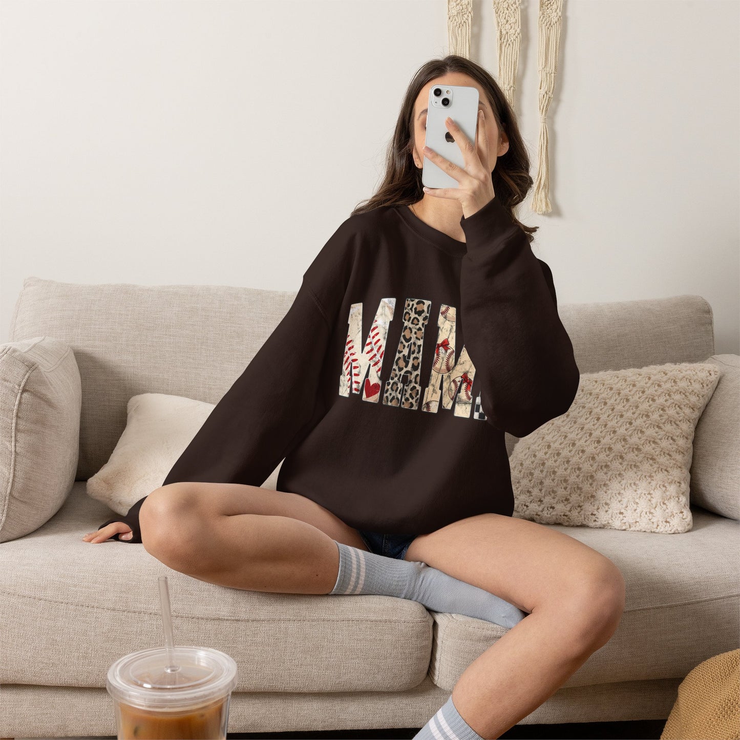 Baseball Mama Crew Neck Sweater