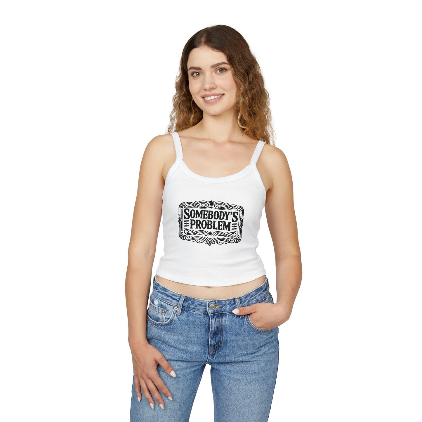 Somebody's Problem Tank Top Graphic Crop Top