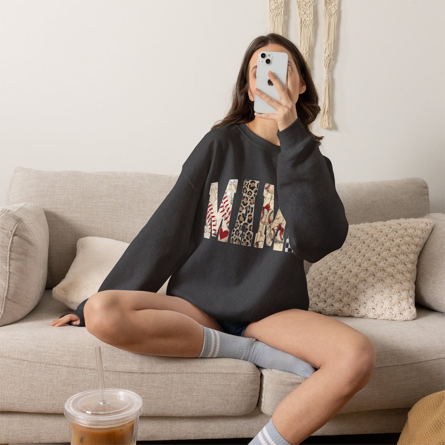 Baseball Mama Crew Neck Sweater