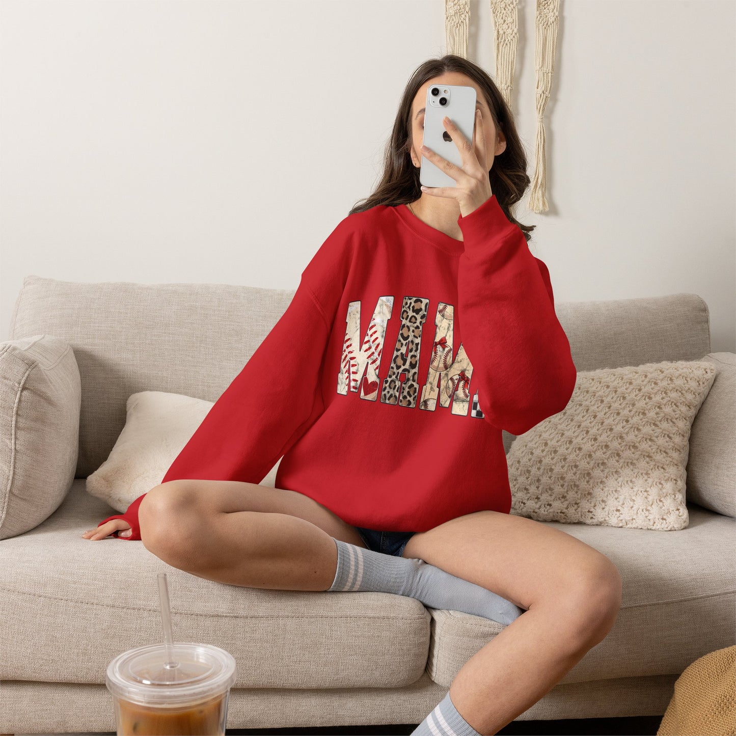 Baseball Mama Crew Neck Sweater