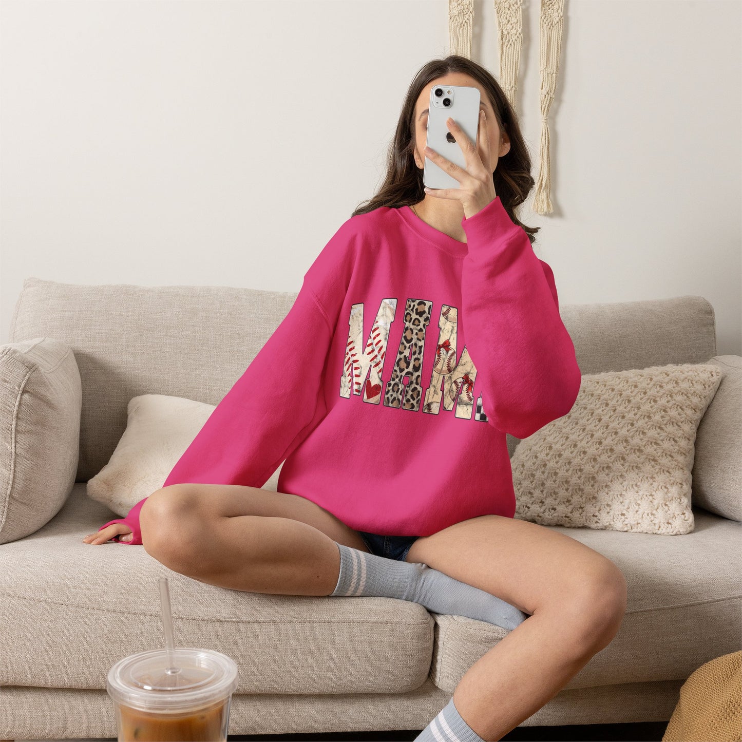 Baseball Mama Crew Neck Sweater