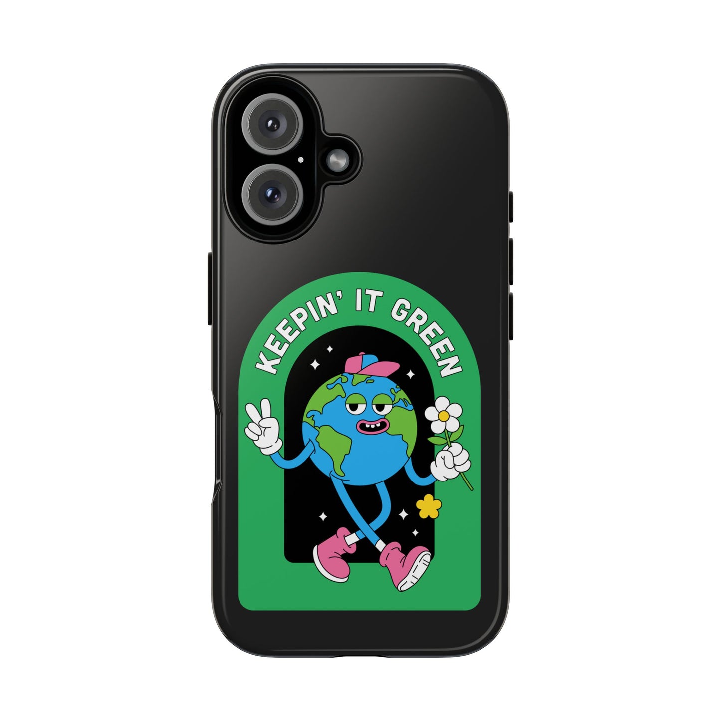 Phone Case — "Keepin' It Green" Earth Graphic Eco-Friendly Design