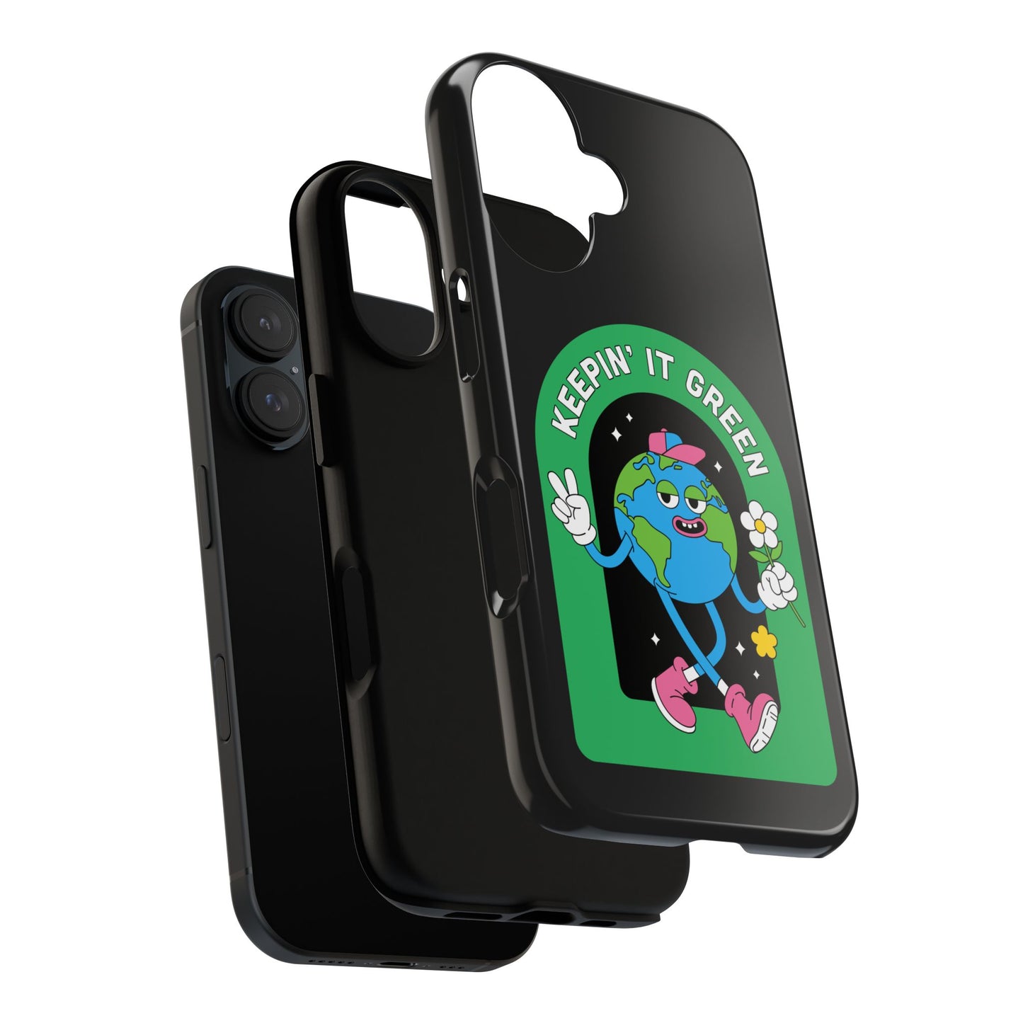 Phone Case — "Keepin' It Green" Earth Graphic Eco-Friendly Design